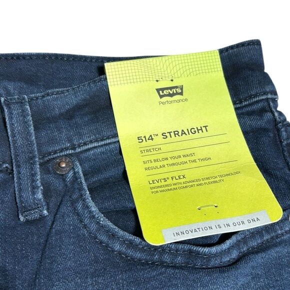 Levi’s men’s 514 straight jeans stretch flex 32x30 nwt medium wash - Picture 2 of 6